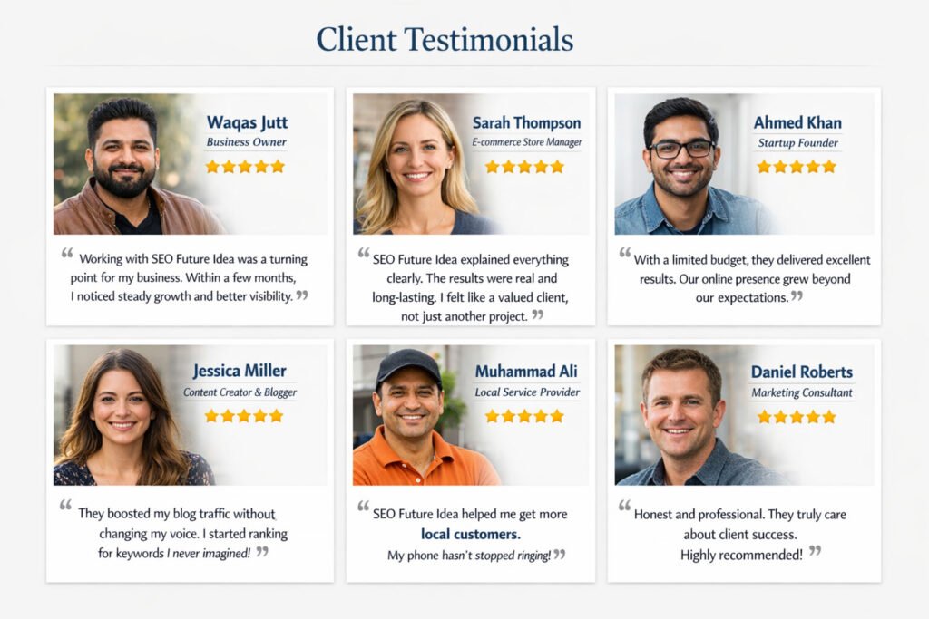 Client Testimonials For SEO Future Idea